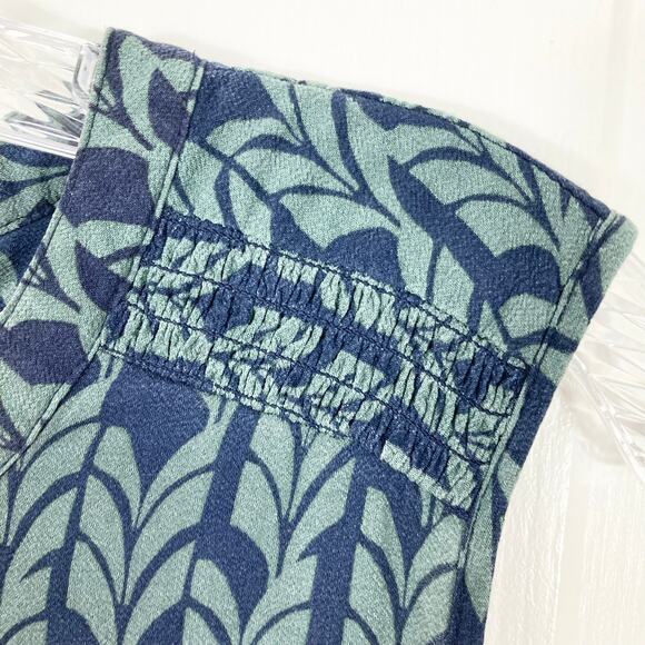 New WHITE STUFF Dress UK14/US10 Tunic Collarless Sleeveless Button Neck Bohemian - Picture 10 of 13